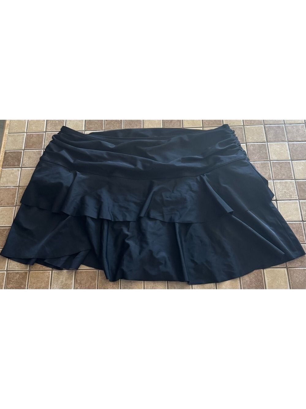 Women Mazu Swim Skirt 1X Black Swimsuit Bottom